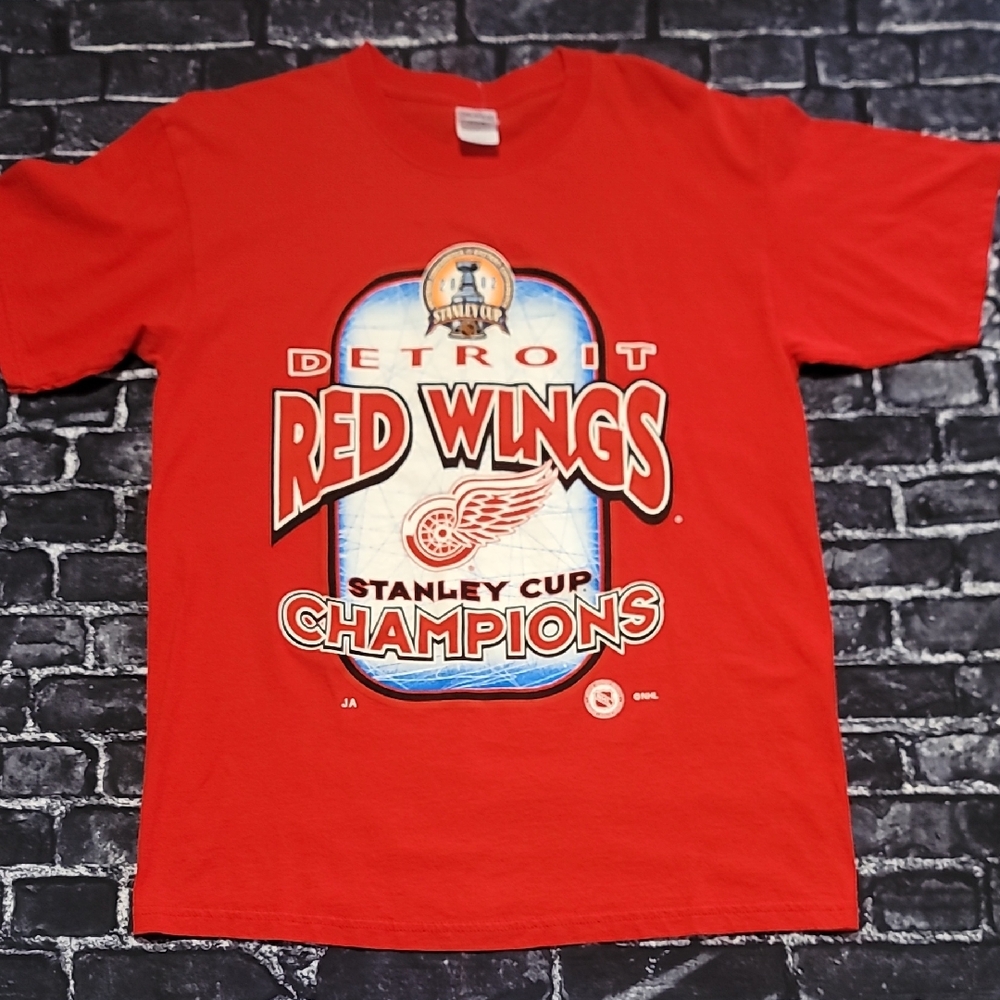 Vintage DETROIT REDWINGS 2002 CHAMPIONSHIP SHIRT SIZE LARGE